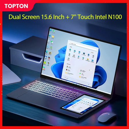 Topton L10 12th Gen Intel N100 Dual Screen Laptop &ndash; Dual Screen Productivity with 32G DDR4 and 2T SSD 32GB DDR4 1TB SSD / Add Stylus Pen / CHINA
