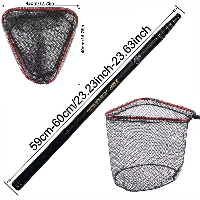 MBLN Portable Carbon Fiber Fishing Net with Retractable Alloy Head CW09T04M 3