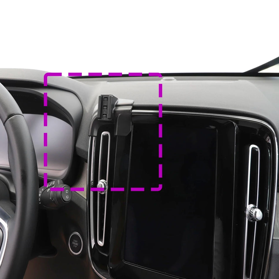 Fixed Bracket Car Phone Mount With Wireless Charging for Volvo XC40