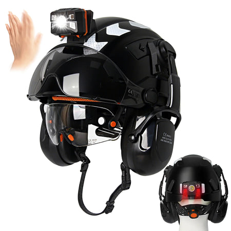 Aolamegs L8AQM0000 Safety Helmet &ndash; All In One Safety Gear Black