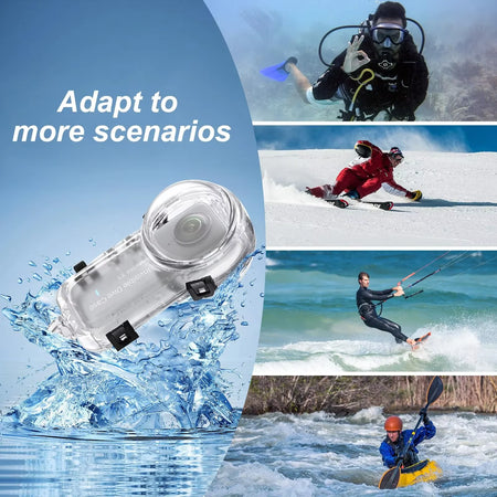 Invisible Dive Case for Insta360 X5 - 60m/197ft Waterproof Housing
