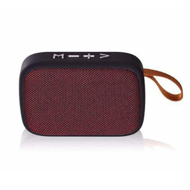 Fomscvka Mini Fabric Wireless Bluetooth Speaker with HiFi 3D Stereo Red