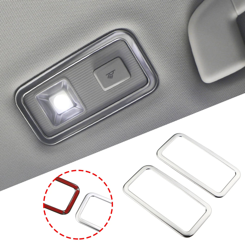 Adesivo coprilampada luce di lettura posteriore Volkswagen Tiguan Allspace in acciaio inossidabile