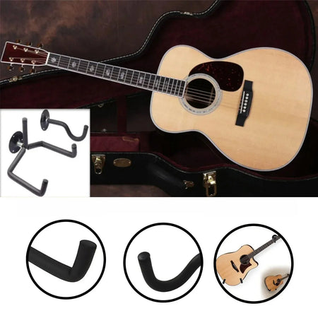 Metal Guitar Wall Mount Hanger &ndash; Foam Wrapped Iron Frame