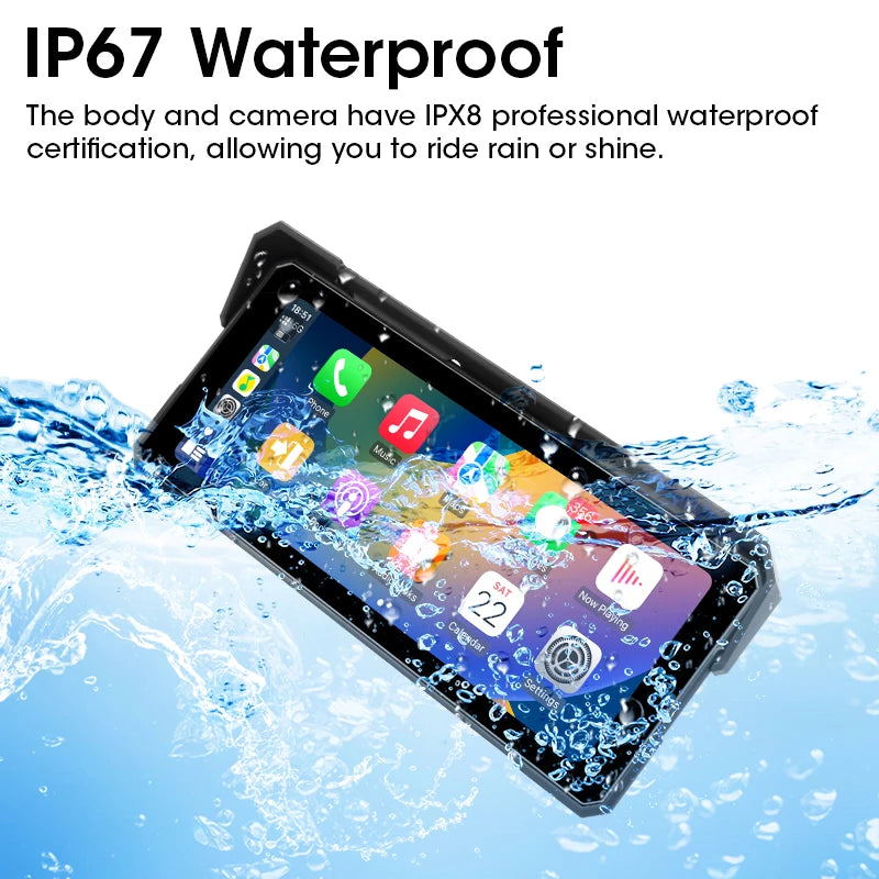 Digital Motorcycle Dashboard &ndash; Multi-Size Display with Android Auto and Carplay Support