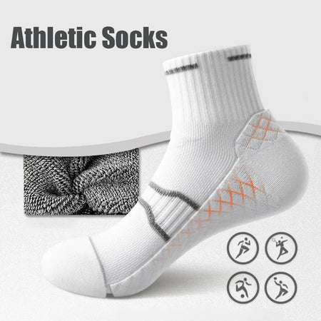 4 Pairs Pro Performance Sport Socks - Breathable Cushioned
