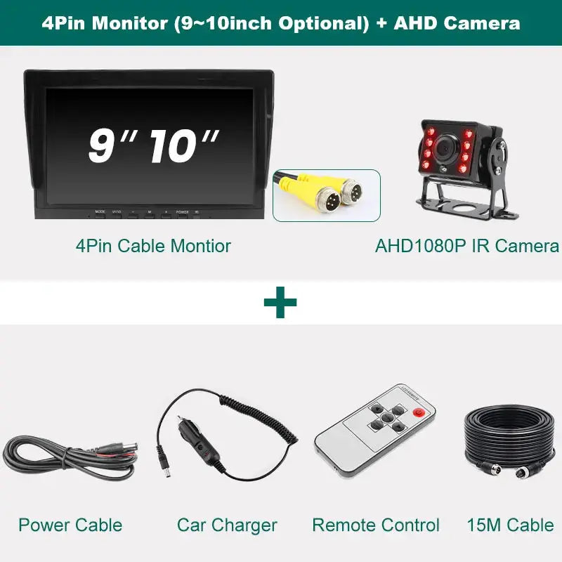 9 Inch Ahd Monitor With Ips Screen 4 Pin Av Cable For Trucks by InterCyprus Trading Ltd