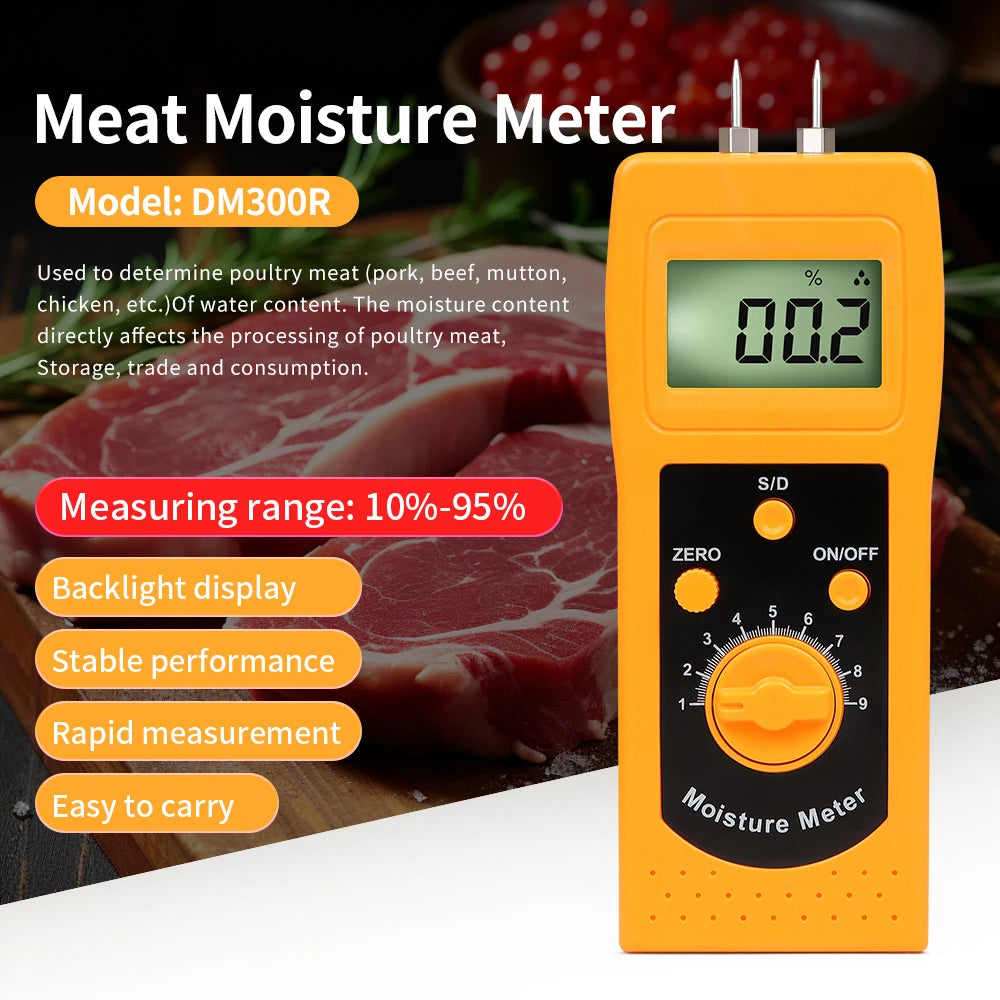 Digital Carton Concrete Paper Wood Moisture Meter &ndash; Compact For Meat