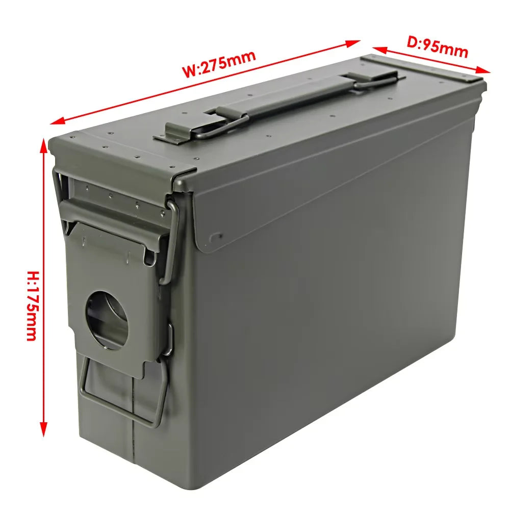 Ammo 30 Cal Metal Ammo Can - Waterproof Storage Box