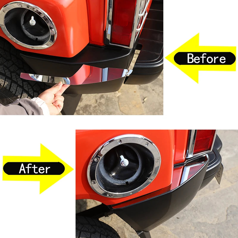 Para Hummer H3 2005-2009 Protector de Esquina de Portón Trasero de Acero Inoxidable