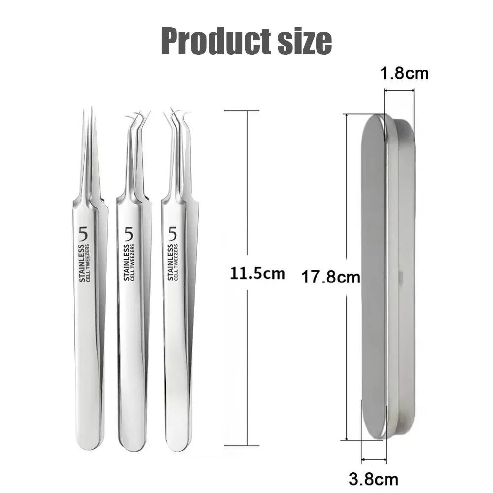 Ultra-Fine Stainless Steel Blackhead &amp; Acne Removal Tweezers