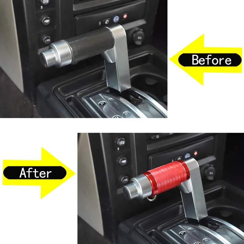 Tampa de Manete de Velocidades em Alumínio 2003 a 2007 Hummer H2 Vermelha