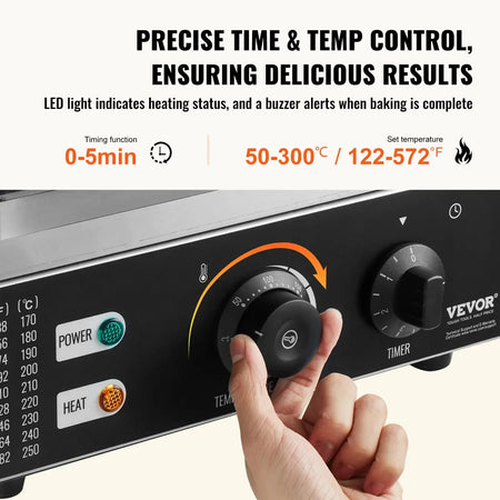 Six Twelve Hole Electric Donut Maker Nonstick Surface