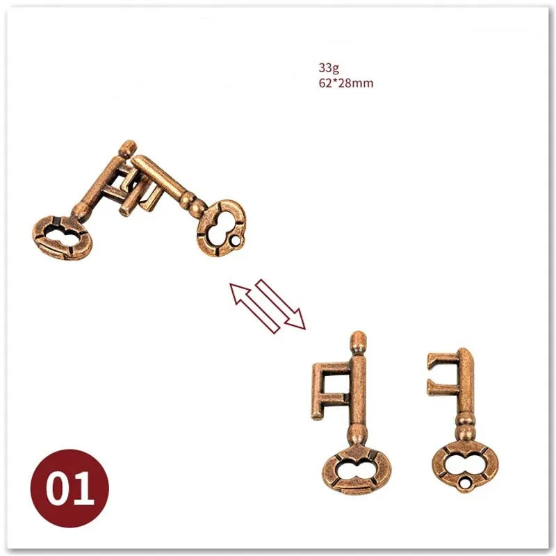 Classic IQ Metal Brain Magic Baffling Puzzles &ndash; Mind Teaser