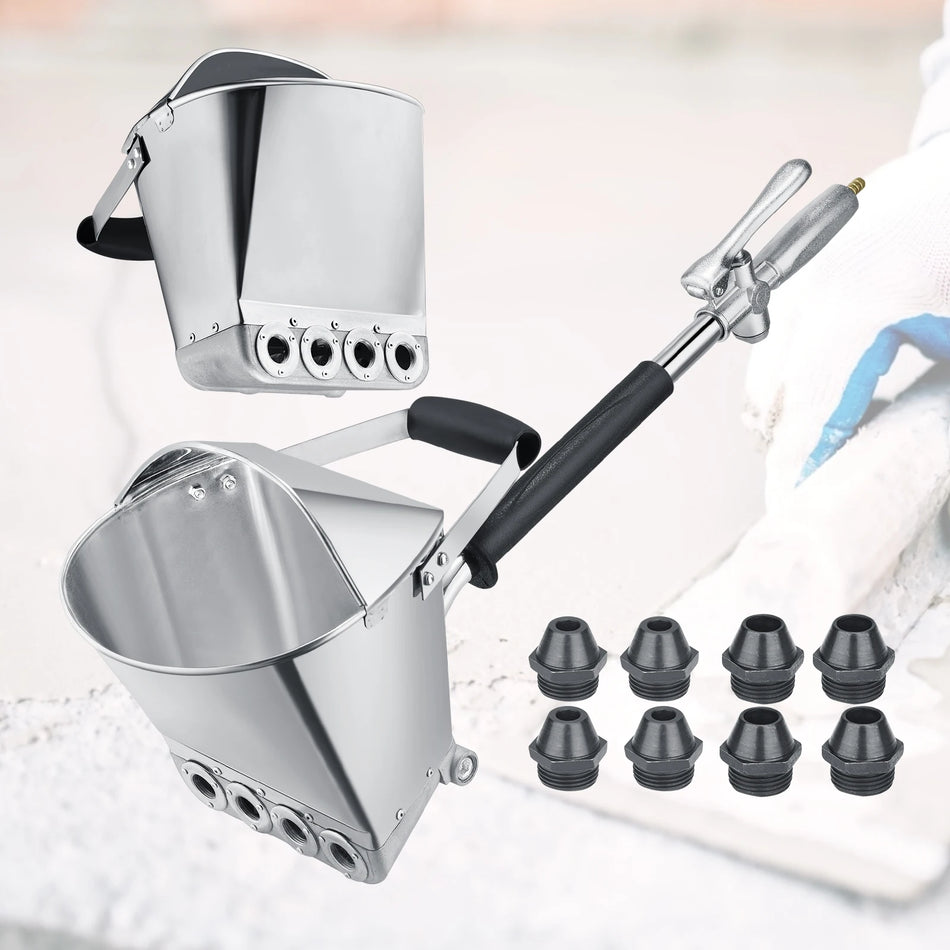74cm Cement Mortel Sprutpistol Med 8 Metallmunstycken För Väggar