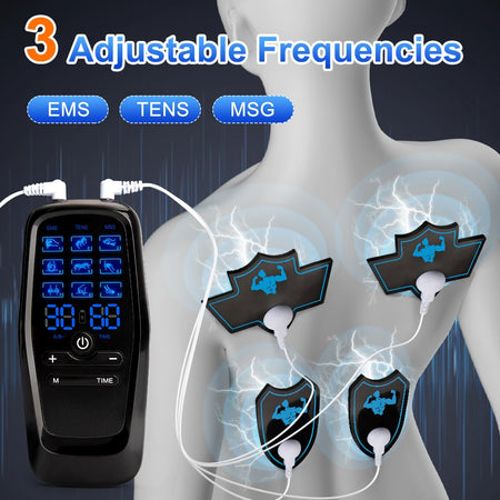 EMS Electric Muscle Stimulator USB Tens Unit Massager - Portable &amp; USB Rechargeable