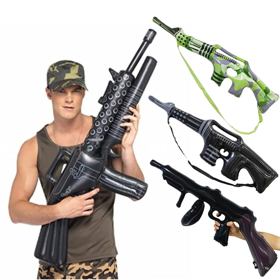 Camouflage Military Theme Inflatable Toy Gun for Kids - Army Cosplay Prop