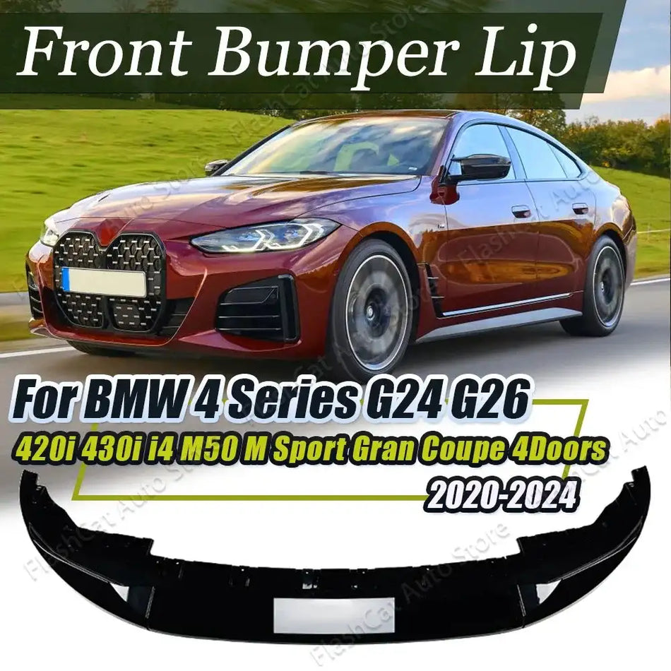 BMW 4 Series Front Splitter Lip Diffuser ABS 2020 2024