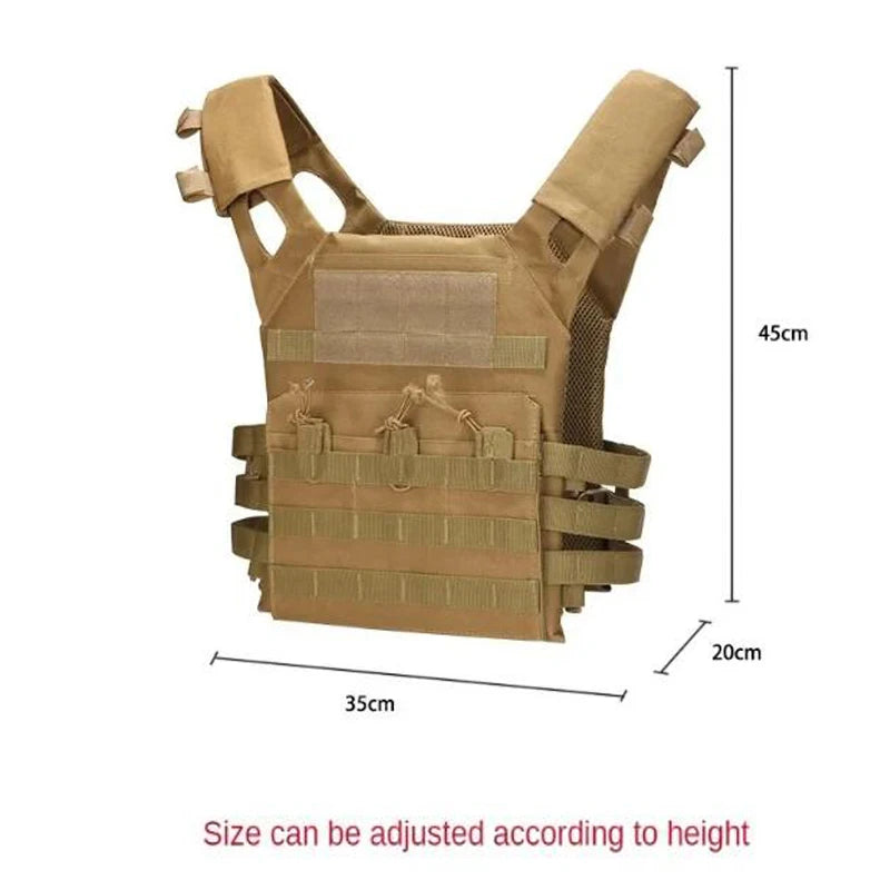 JPC Molle Plate Carrier Vest - Lightweight EVA Foam Board