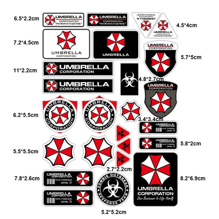 Reflective Resident Evil Umbrella Decals for Motorcycles &amp; Helmets A3