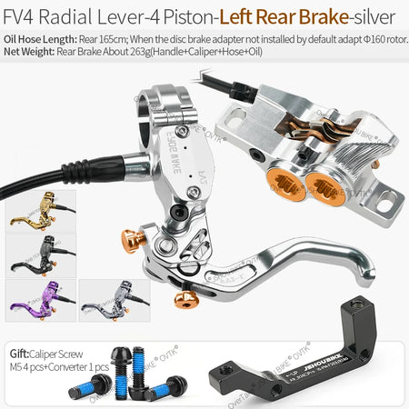 Frog Wake FV-4 MTB Hydraulic Disc Brake Kit &ndash; Four-Piston RA-LR-SR / CHINA