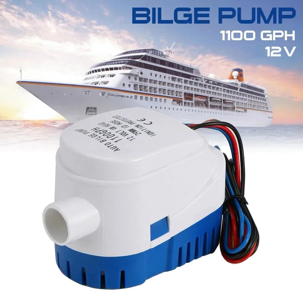 12V Bilge Pump 1100GPH - Automatic Submersible Yacht Pump Default Title