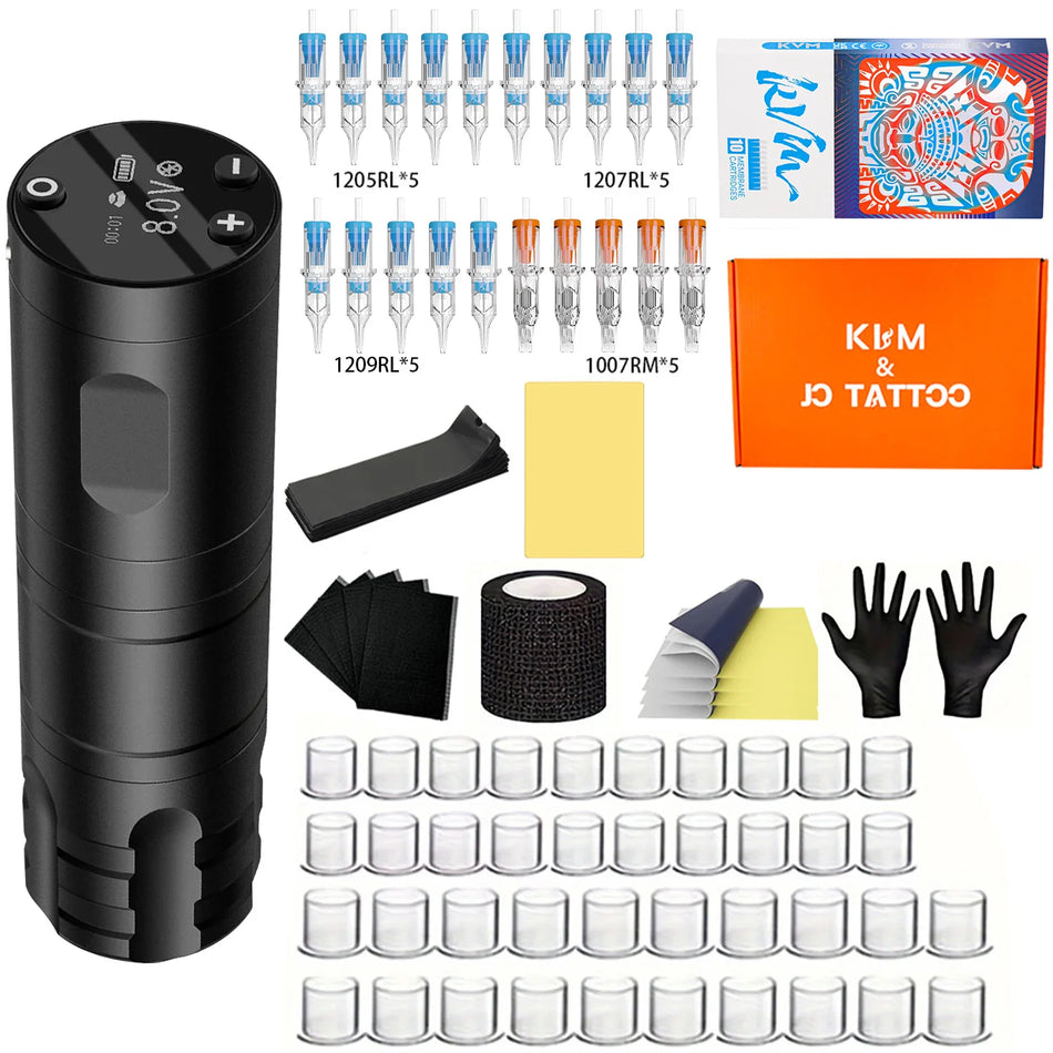 Bezdrôtová tetovacia strojček 1500mAh batériový pero set pre PMU