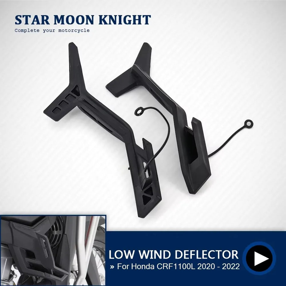 Kit de Defletores de Vento Baixo Honda CRF1100L Africa Twin, Feito de Borracha, Melhora o Conforto e a Estabilidade