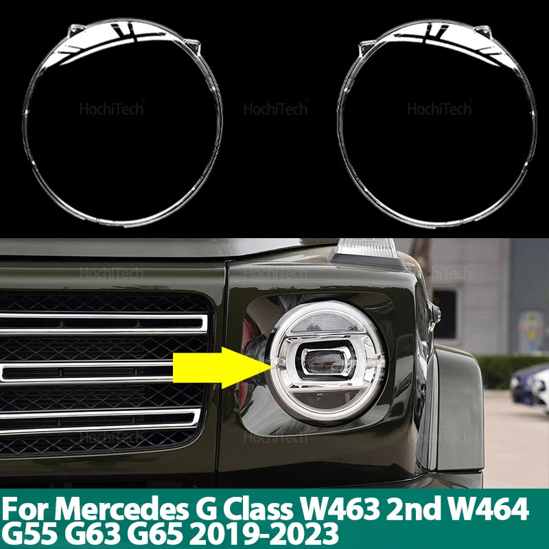 Läpinäkyvät ajovalolinssejä Mercedes W463 W464 G55 G63 G65 2019 2023