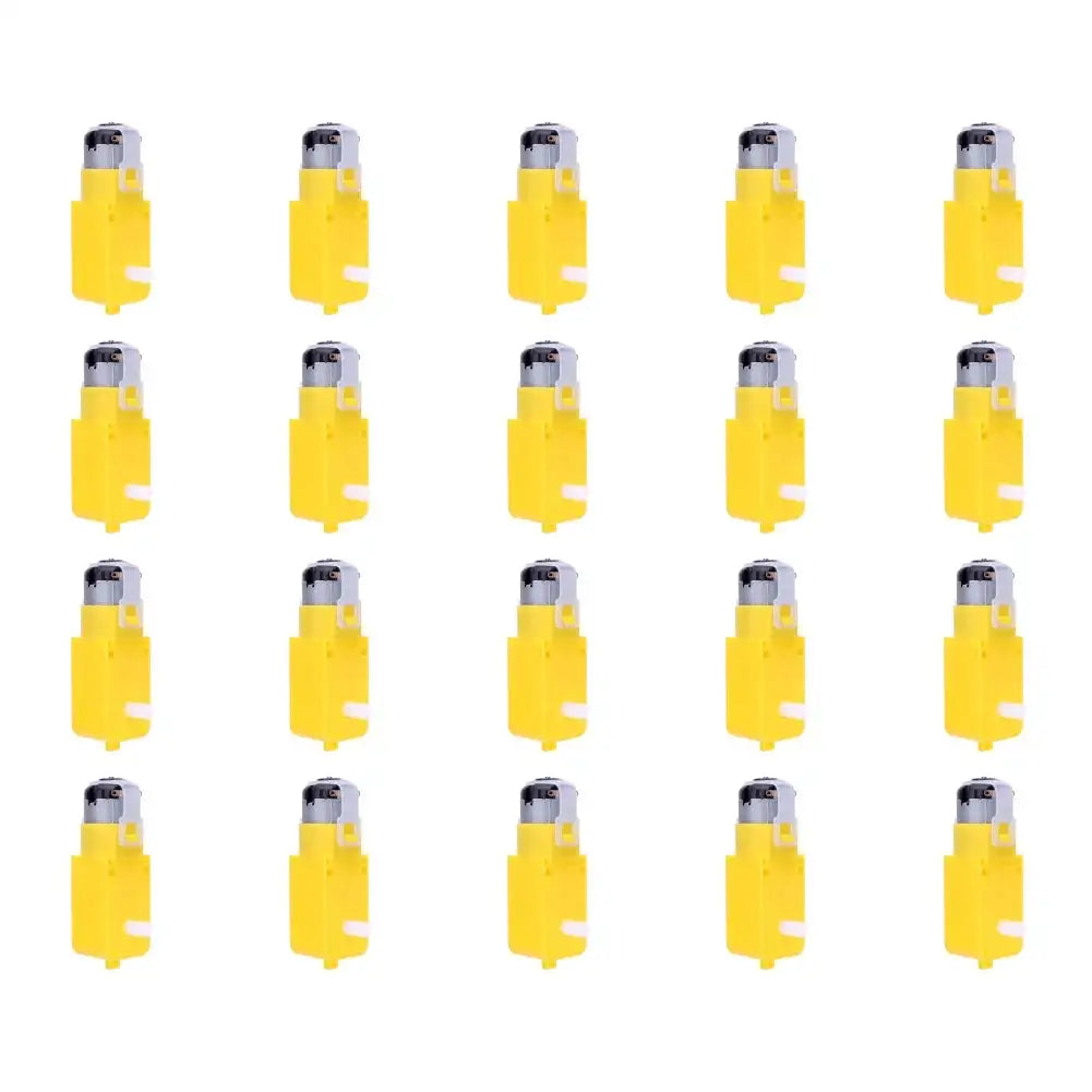 Dual Shaft Geared DC Motor 3-12V TT Gearmotor For RC Car 20PCS