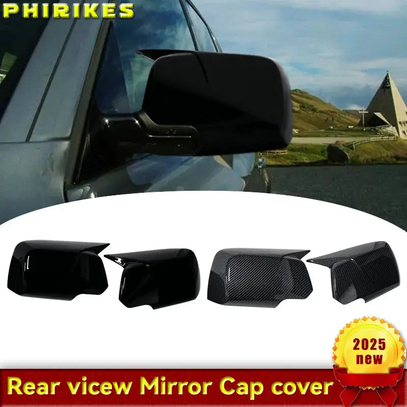 Left Right Side Wing Rearview Mirror Cover For BMW X3 E83 2003-2010 Black Cap Sticker Trim Mirror Shell by InterCyprus Trading Ltd