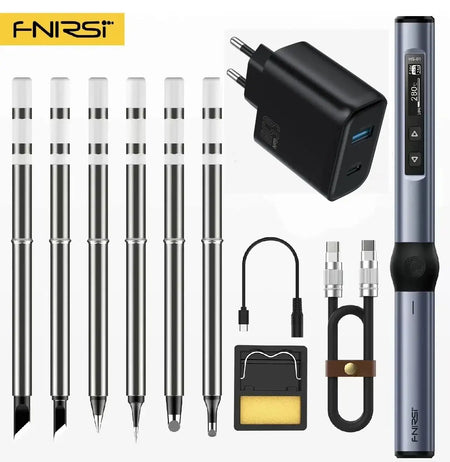 FNIRSI HS-01 Soldering Iron 24V PD 80-420 C Adjustable BU-Full Set