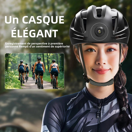 Smart Cycling Helmet with 1080p Camera, Turn Signals, GPS, and Bluetooth