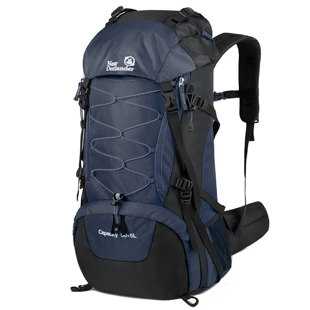 WESTTUNE Waterproof Climbing Backpack 65L &ndash; Large Capacity Dark blue