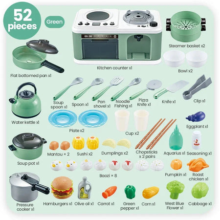 Play House Set &ndash; Imaginative Kitchen Role Play 52pcs water spray
