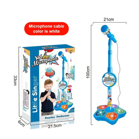 Kids Rocking-Roll Microphone &ndash; Educational Brain Toy Blue
