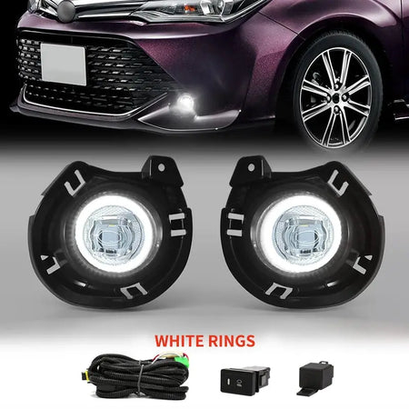 LED Fog Lamp For Toyota Corolla AXIO 2015~ON Daytime Running Lights DRL White Yellow by InterCyprus Trading Ltd