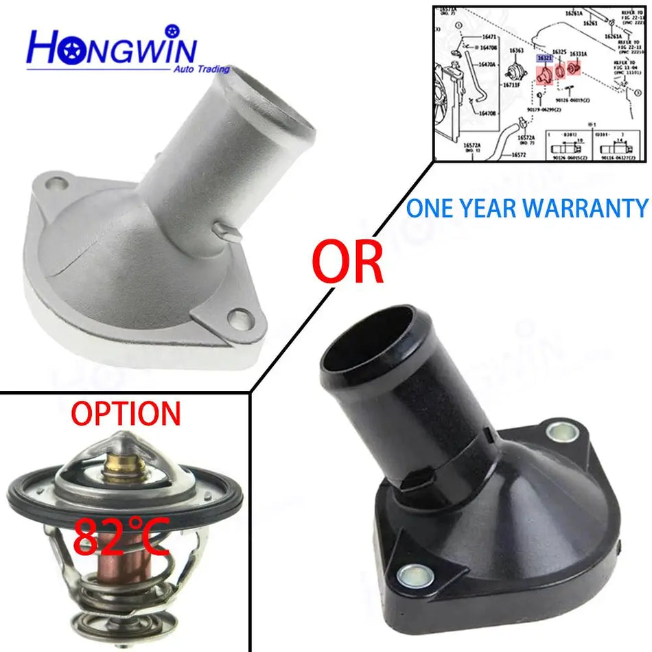 Engine Coolant Thermostat Housing For Toyota Echo Yaris Scion Xa Xb 1.5L 4Cyl