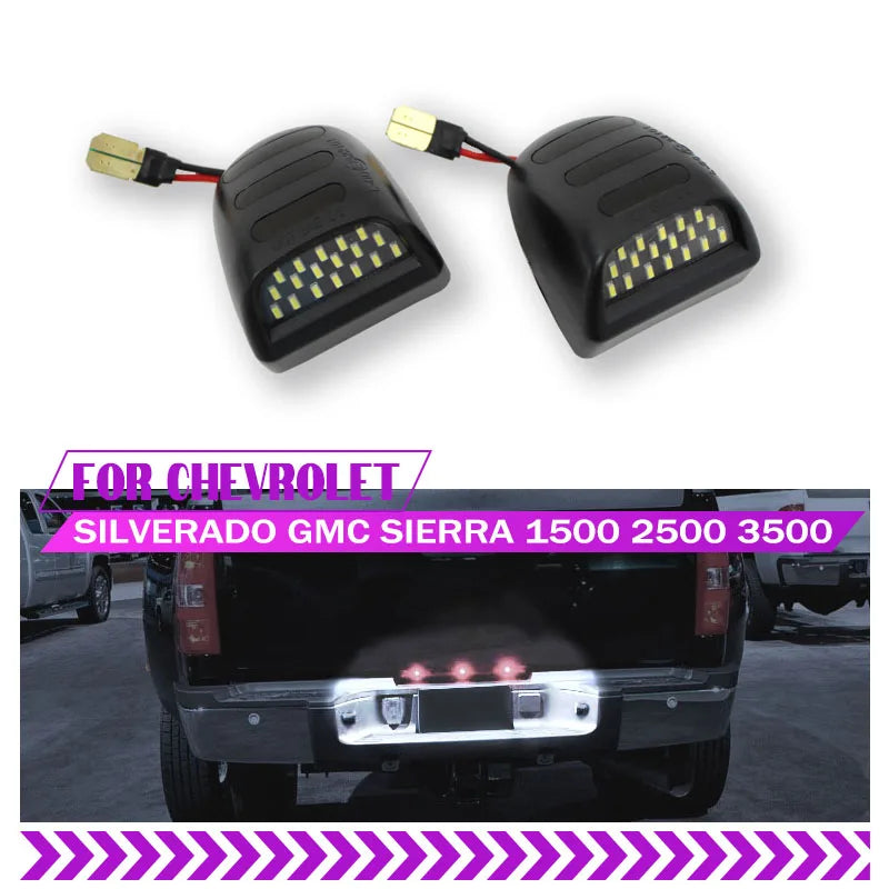 12V LED Oświetlenie Tablicy Rejestracyjnej Do Chevy Silverado GMC Sierra