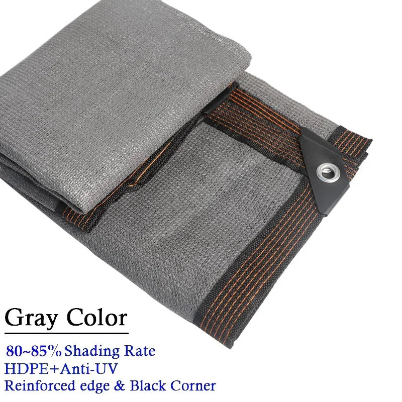 85% Anti-UV Grey HDPE Sun Shade Net for Outdoor Spaces and Plant Protection Grey / 2mx5m