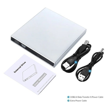 ZDSSY USB 2.0 External DVD Drive Portable Reader Windows PC Silver