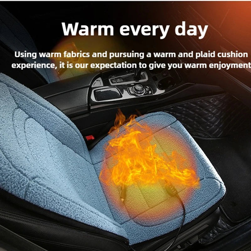 HELLOLEIBOO 12V Heated Car Seat Cover for Ultimate Winter Comfort