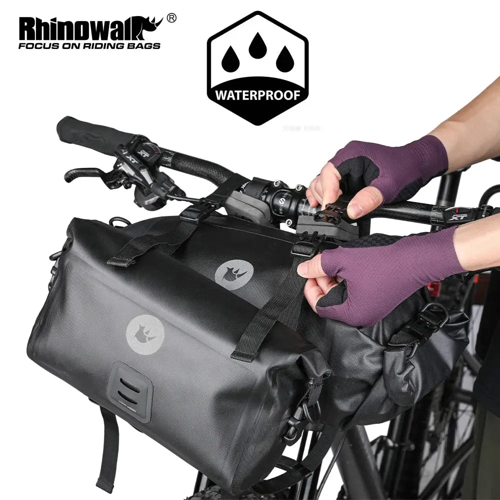 Rhinowalk Bike Handlebar Bag Waterproof 4L-12L Bike Backpack Multifunctional MTB Cycling Bag Front Frame Bag Bike Accessories by InterCyprus Trading Ltd