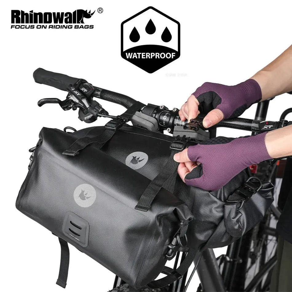 Rhinowalk Bike Handlebar Bag Waterproof 4L-12L Bike Backpack Multifunctional MTB Cycling Bag Front Frame Bag Bike Accessories by InterCyprus Trading Ltd