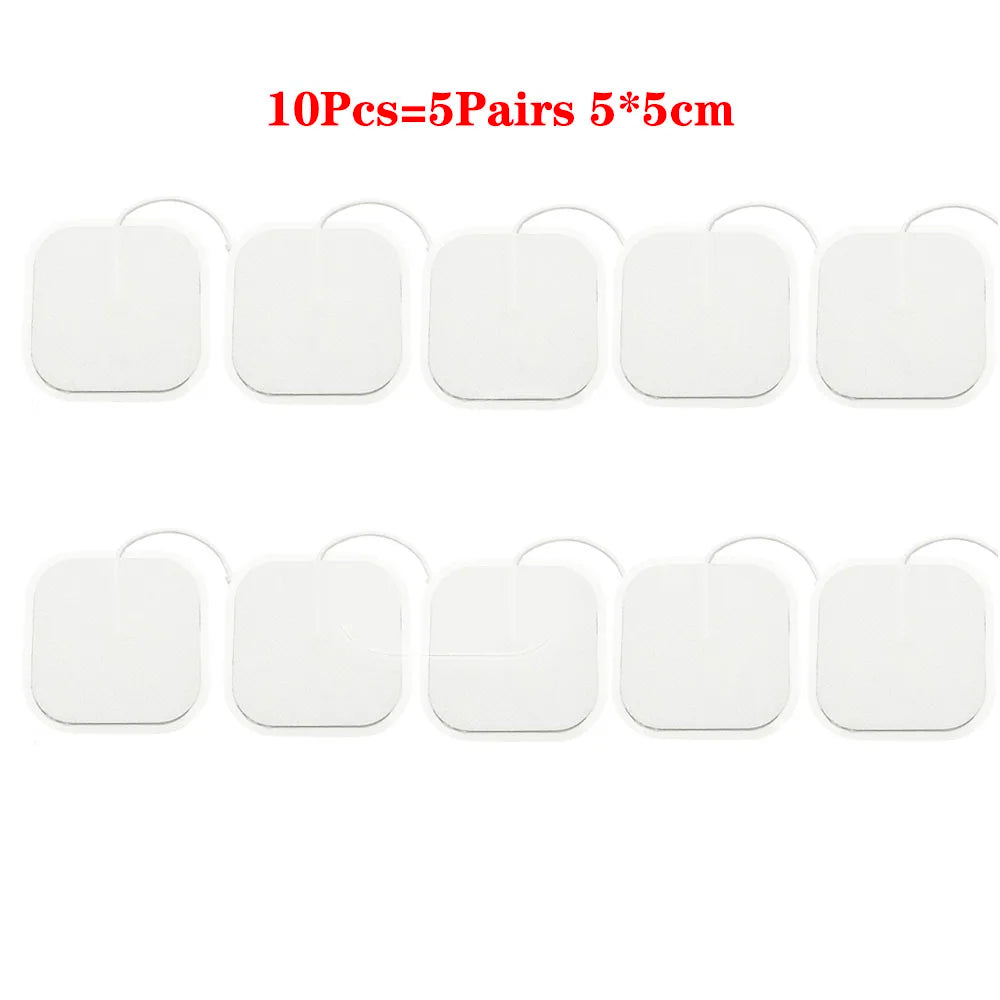 TENS EMS Electrode Pads &ndash; Self Adhesive Muscle Stimulator Deluxe 10PCs(5pairs)5x5cm