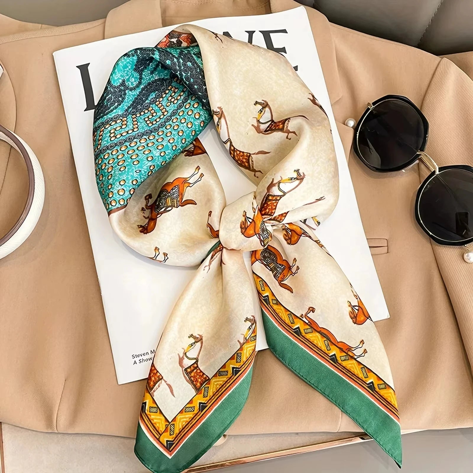 Luxury Silk Shawl Scarf &ndash; Elegant Versatile Fashion Wrap 6 / 70x70cm