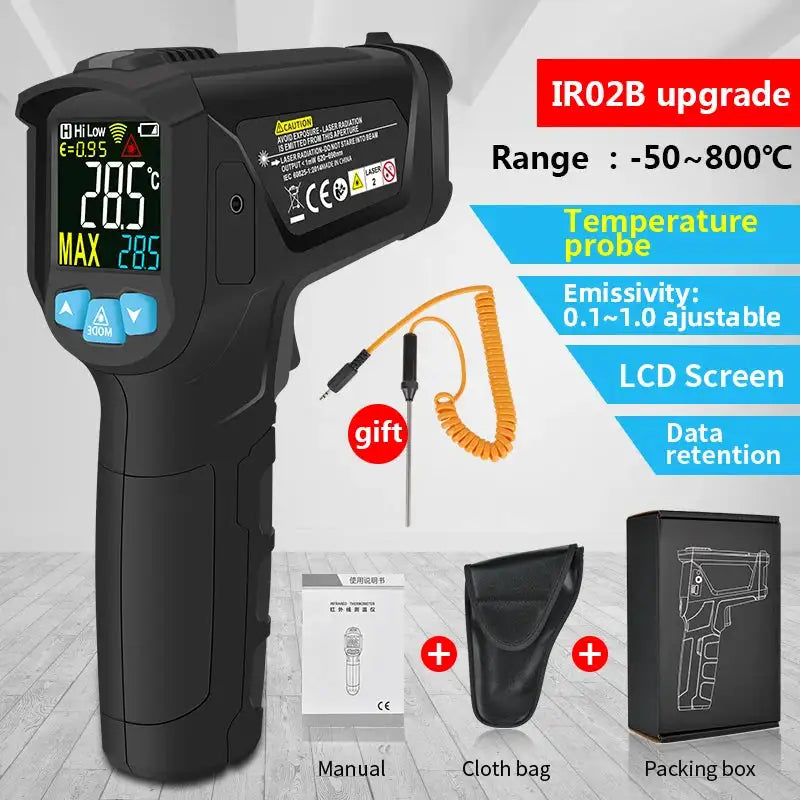 Infrared Thermometer Non Contact Emissivity Adjustable IR02B / CHINA