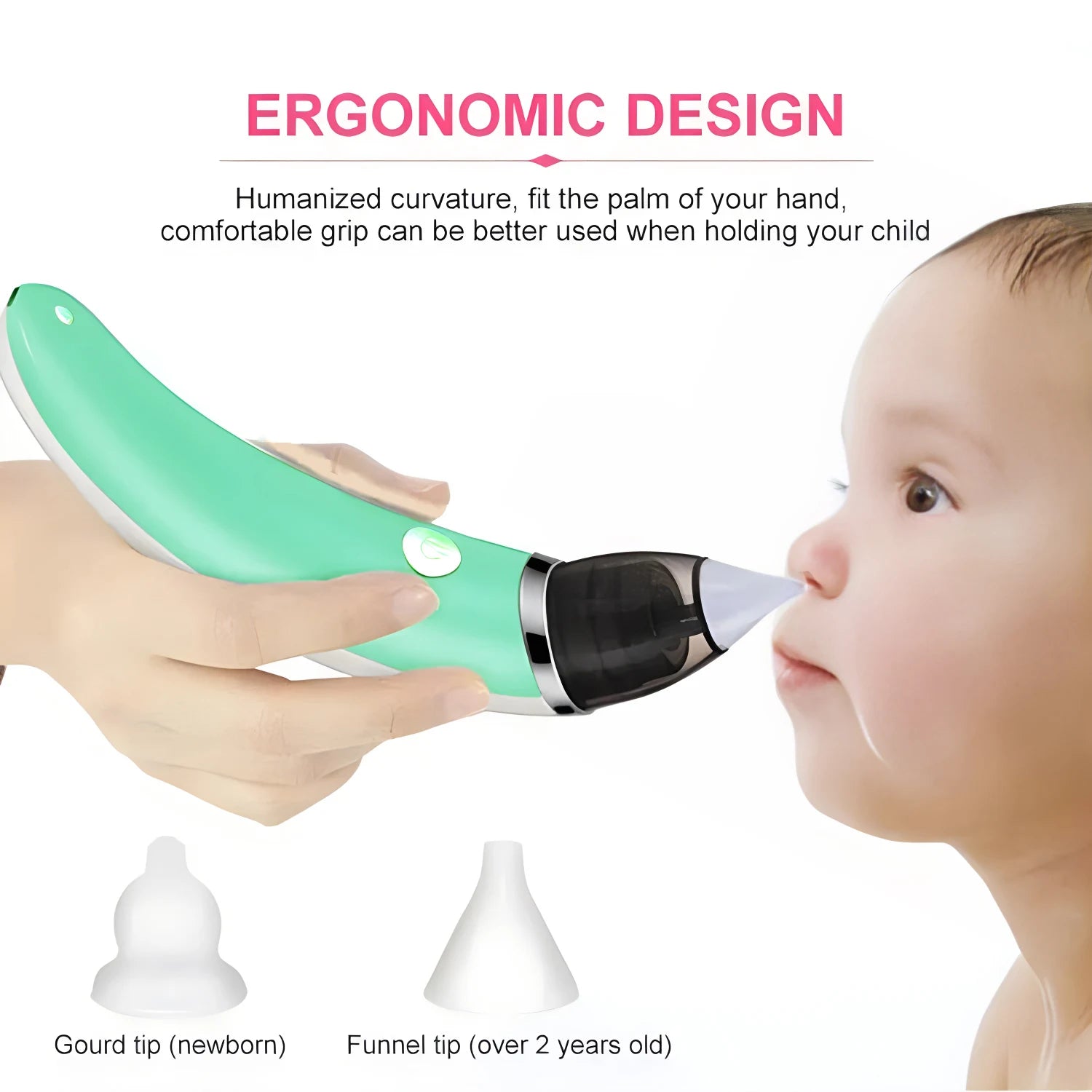 Alextrasza Baby Electric Nasal Aspirator - Rechargeable &amp; Soft Silicone
