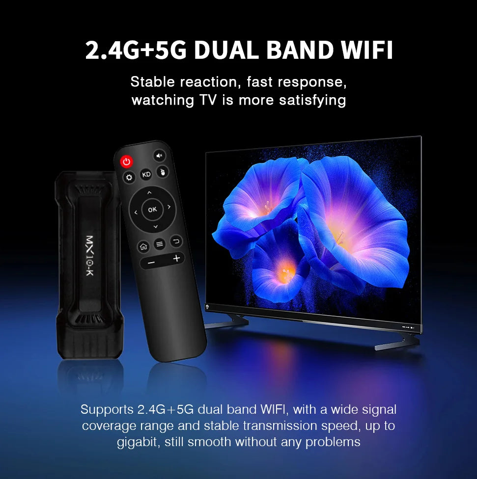 MX10-K Global Android TV Stick - 4K Google TV Dual WiFi