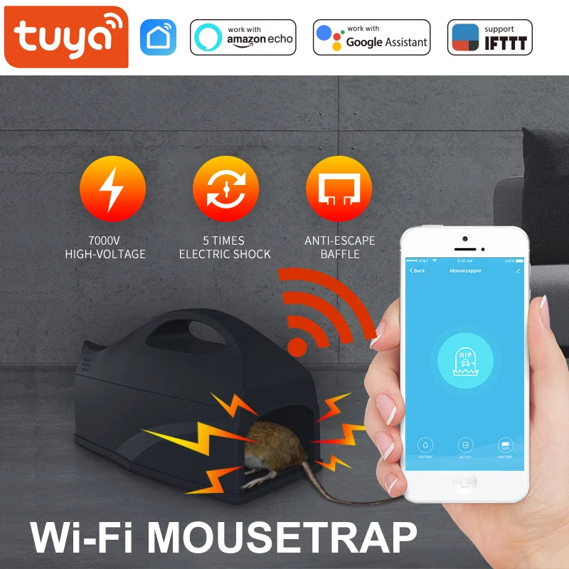 Tuya Wireless Rodent Killer Mousetrap &ndash; WiFi App Control